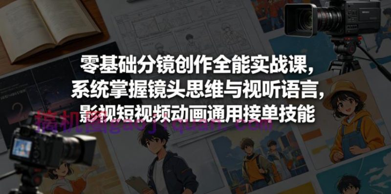 零基础分镜创作全能实战课,系统掌握镜头思维与视听语言,影视短视频动画通用接单技能-51云资源