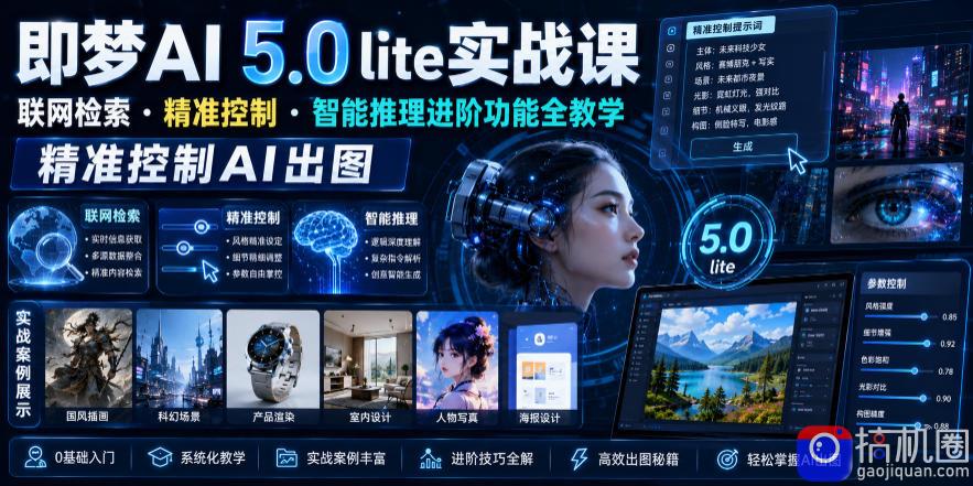 即梦AI 5.0 lite实战课，联网检索・精准控制・智能推理进阶功能全教学，精准控制AI出图