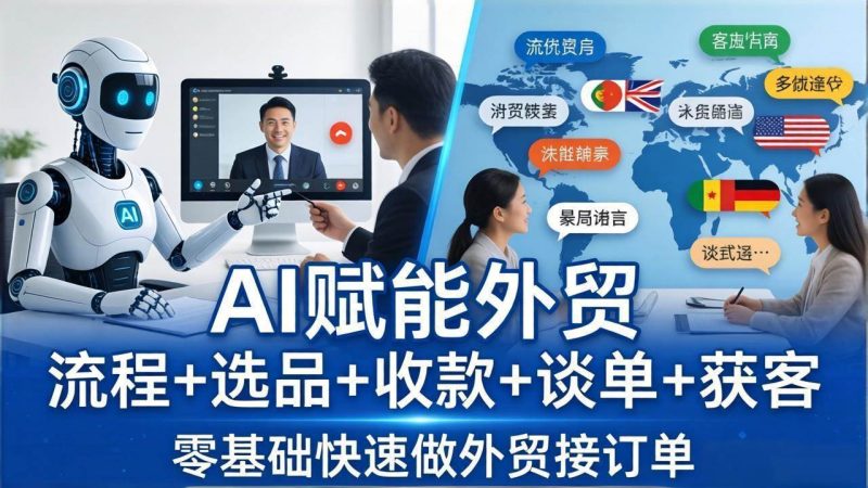 （17930期）外贸 AI实战课：流程 选品 收款 谈单 获客，零基础快速做外贸接订单-51云资源