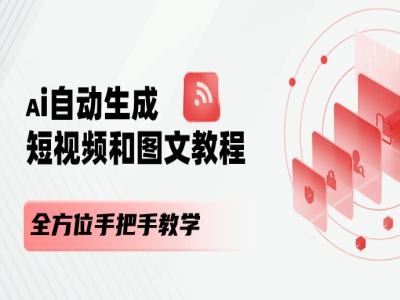 AI自动生成短视频和图文课程，全方位手把手教学-51云资源