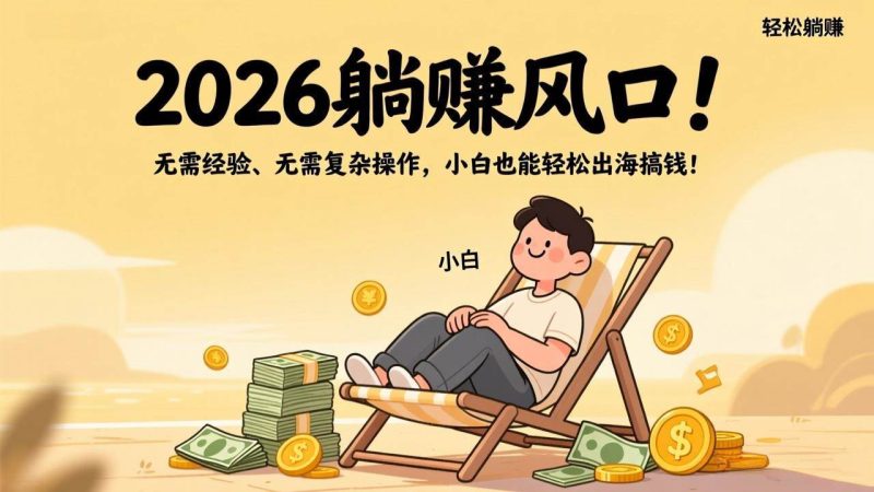 （17436期）2026躺赚风口！无需经验、无需复杂操作，小白也能轻松出海搞钱！-51云资源