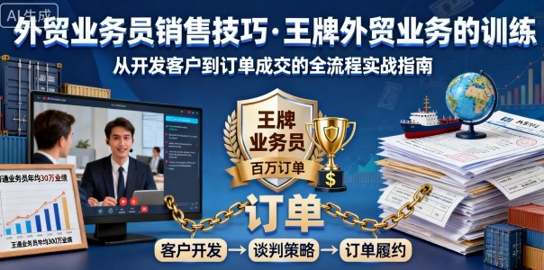 外贸业务员销售技巧,王牌外贸业务的训练-51云资源