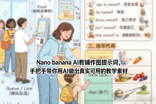 Nano banana AI教辅作图提示词，手把手带你用AI做出真实可用的教学素材-51云资源