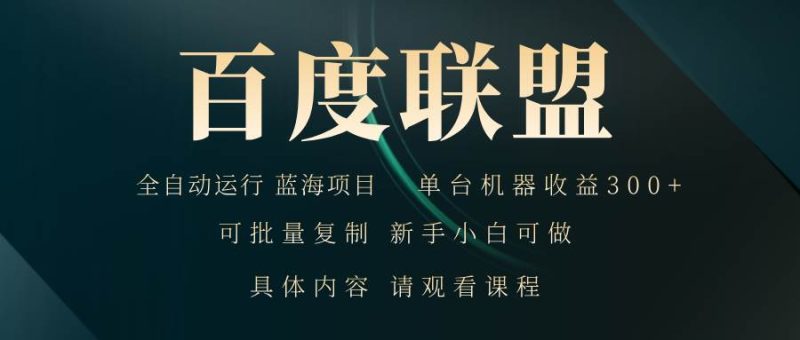 （13181期）百度联盟自动运行 运行稳定 单机300-51云资源