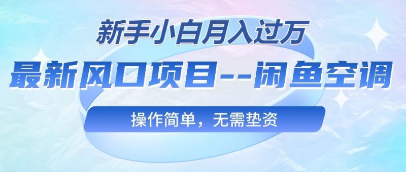 （10767期）最新风口项目—闲鱼空调，新手小白月入过万，操作简单，无需垫资-51云资源