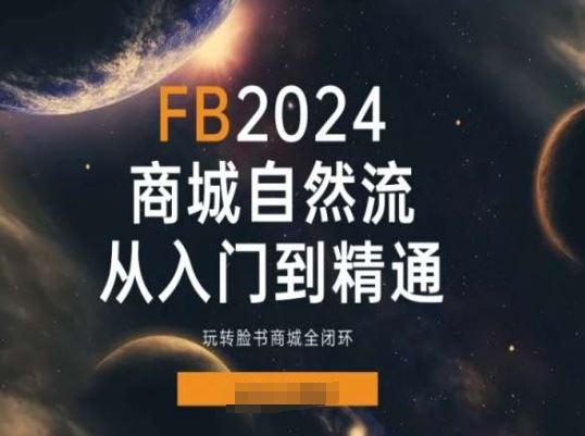 2024Faceboo商城自然流(从入门到精通)，玩转脸书商城全闭环-51云资源