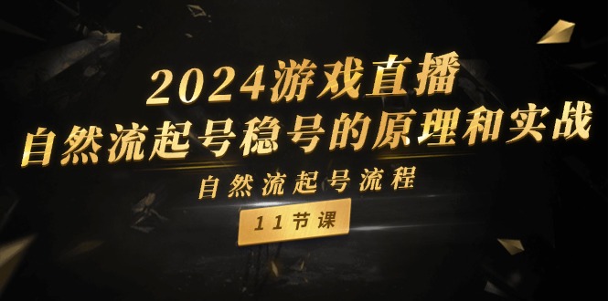 （11653期）2024游戏直播-自然流起号稳号的原理和实战，自然流起号流程（11节）-51云资源