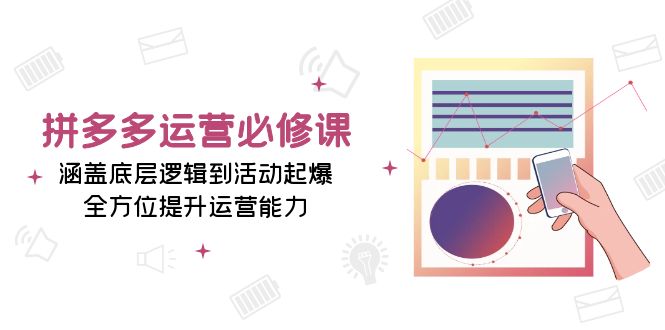 (13647期)拼多多运营必修课:涵盖底层逻辑到活动起爆,全方位提升运营能力-51云资源