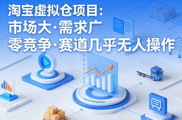 淘宝虚拟仓项目，市场大，需求广，零竞争，赛道几乎没人操作（更新0410）-51云资源