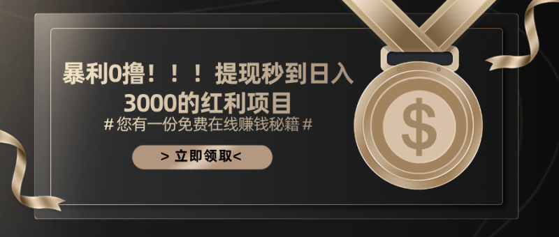 (11946期)暴利0撸!!!提现秒到日入3000的红利项目-51云资源