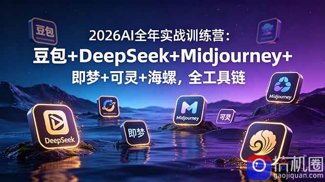 2026AI全年实战训练营：豆包 DeepSeek Midjourney 即梦 可灵 海螺，全工具链-51云资源