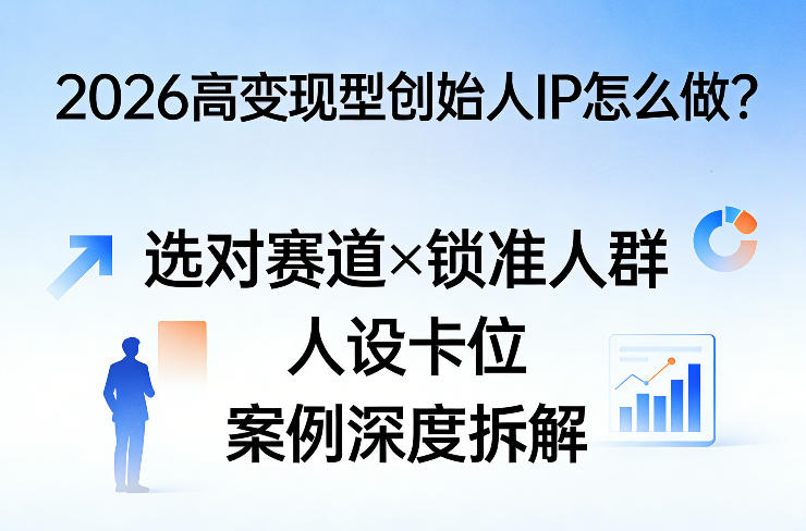 2026高变现型创始人IP怎么做？选对赛道×锁准人群×人设卡位×案例深度拆解-51云资源
