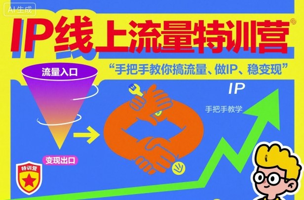 IP线上流量特训营，手把手教你搞流量、做IP、稳变现-51云资源