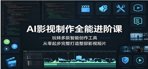 AI影视制作全能进阶课:玩转多款智能创作工具,从零起步完整打造整部影视短片-51云资源