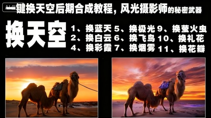 一键换天空后期合成教程，风光摄影师的秘密武器-51云资源