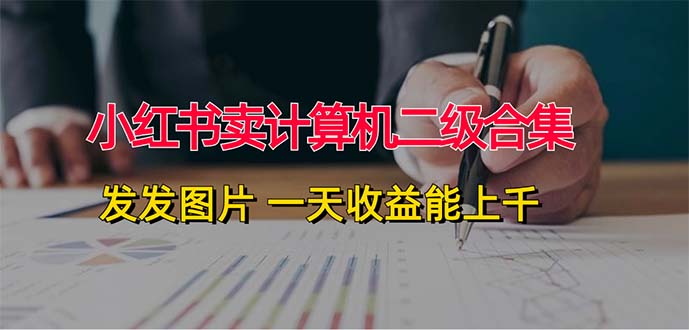 (12228期)小红书卖计算机二级合集,发发图片 一天收益能上千