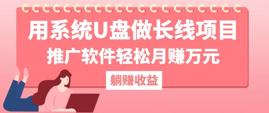 用系统U盘做长线项目,推广软件轻松月赚万元-51云资源