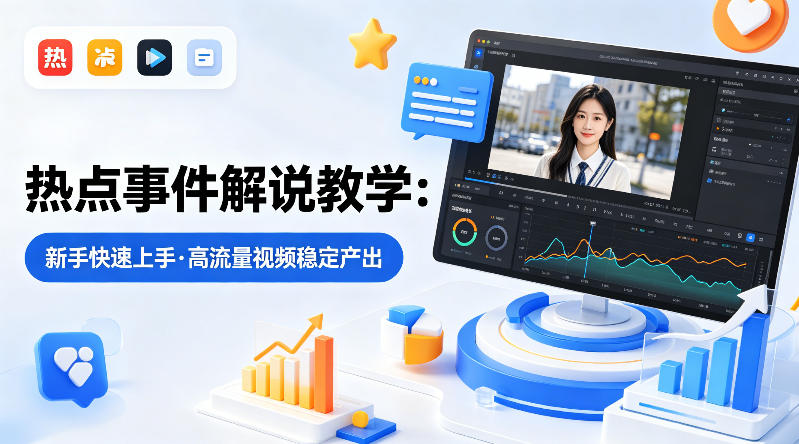 某大V的热点事件解说教学，新手也能快速上手，稳定产出高流量解说视频-51云资源
