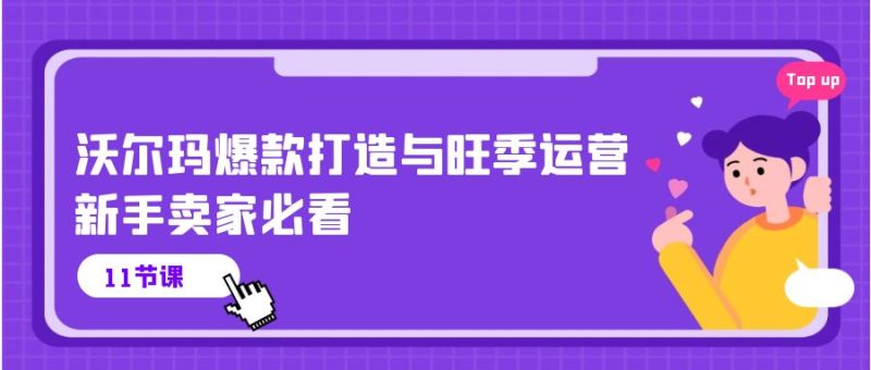（10660期）沃尔玛 爆款打造与旺季运营，新手卖家必看（11节视频课）-51云资源
