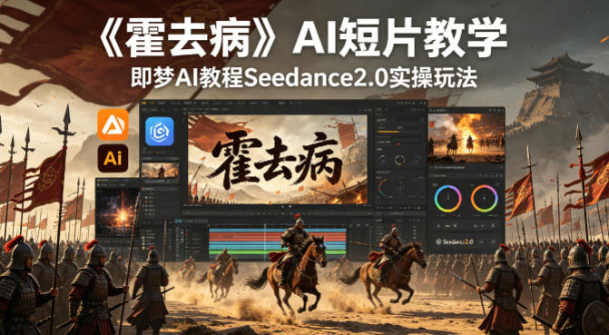 《霍去病》AI短片教学，即梦AI教程Seedance2.0实操玩法-51云资源