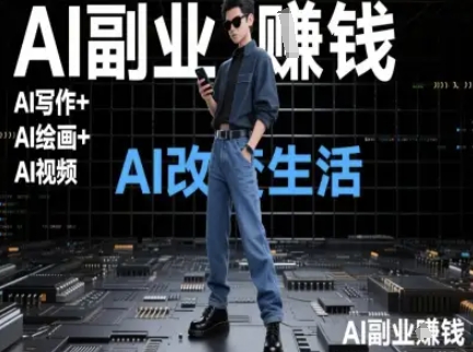 AI改变生活（Ai写作 AI绘画 Ai视频），AI副业挣钱-51云资源