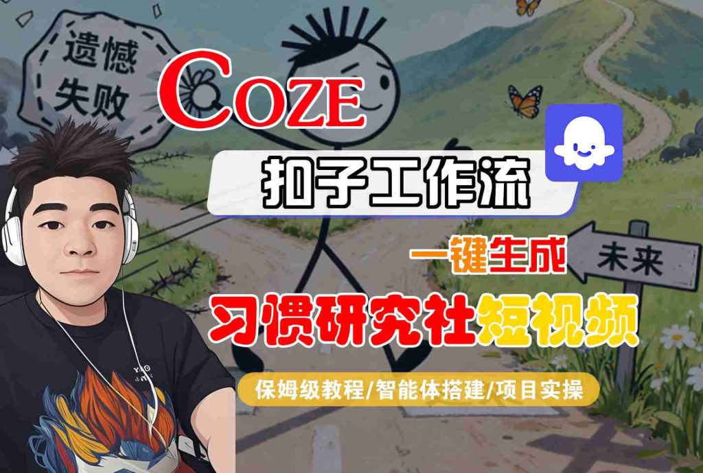 Coze扣子智能体工作流一键生成“习惯研究社“短视频，全流程保姆级教学-51云资源