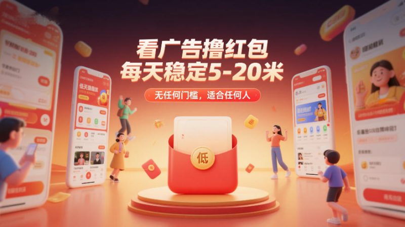 看广告撸红包，每天稳定5-20米，无任何门槛，适合任何人-51云资源