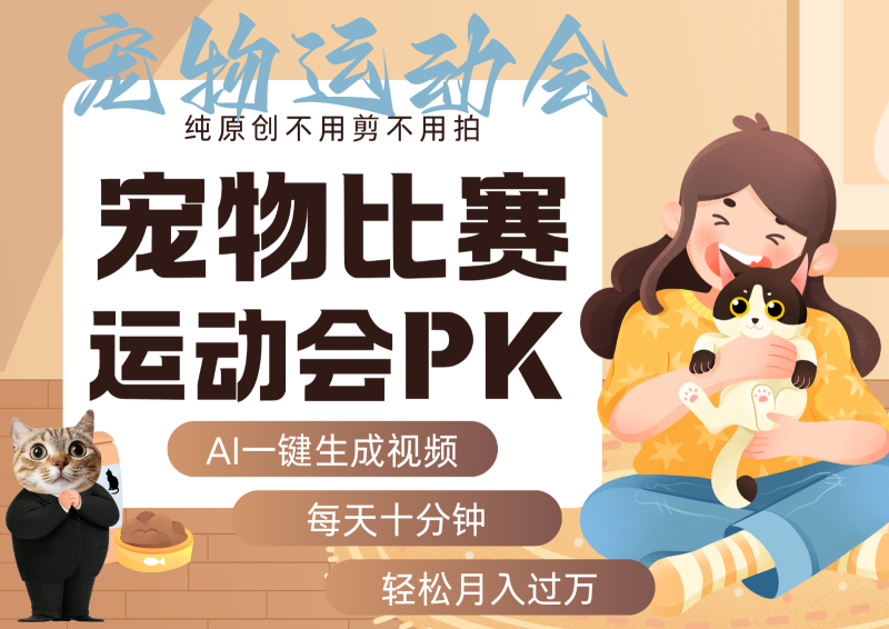 AI萌宠运动员跳水 射击 篮球 足球比赛 每天十分钟 附详细提示词文案库 代替做…-51云资源