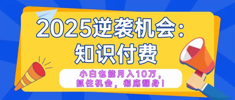 (14166期)2025逆袭项目——知识付费,小白也能月入10万年入百万,抓住机会彻底翻…-51云资源