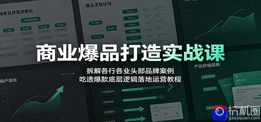商业爆品打造实战课:拆解各行各业头部品牌案例,吃透爆款底层逻辑落地运营教程-51云资源