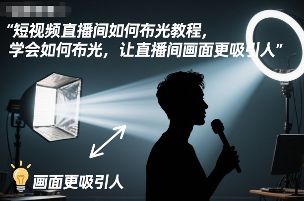 短视频直播间如何布光教程，学会如何布光，让直播间画面更吸引人-51云资源