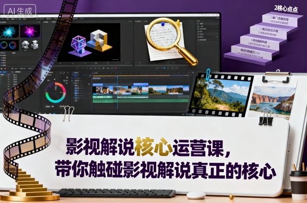 影视解说核心运营课,带你触碰影视解说真正的核心-51云资源