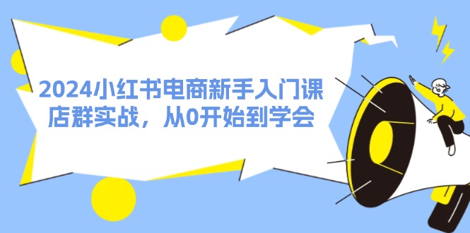（11988期）2024小红书电商新手入门课，店群实战，从0开始到学会（31节）-51云资源