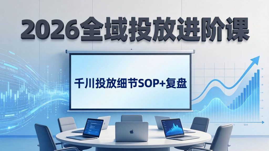 （17798期）2026全域投放进阶课：杭州线下3天实战，千川投放细节SOP 复盘，撬动自然流量-51云资源