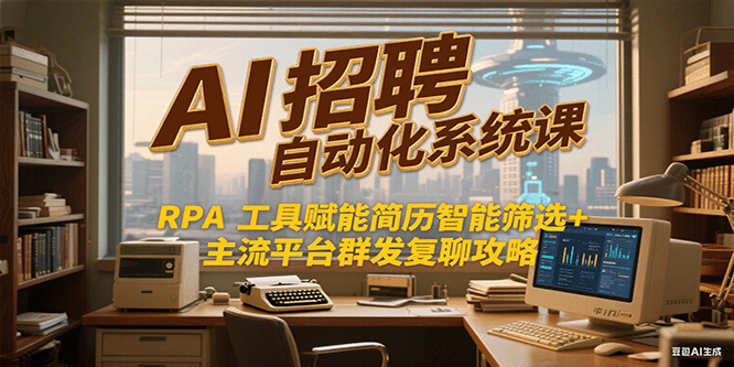 AI招聘自动化系统课，RPA工具赋能简历智能筛选 主流平台群发复聊全攻略-51云资源