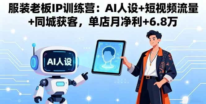 （16117期）服装老板IP训练营：AI人设 短视频流量 同城获客，单店月净利 6.8万-51云资源