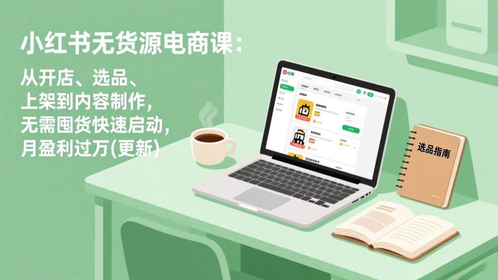 （17842期）小红书无货源电商课(3月更新)：从开店、选品、上架到内容制作，无需囤货快速启动，月盈利过万-51云资源