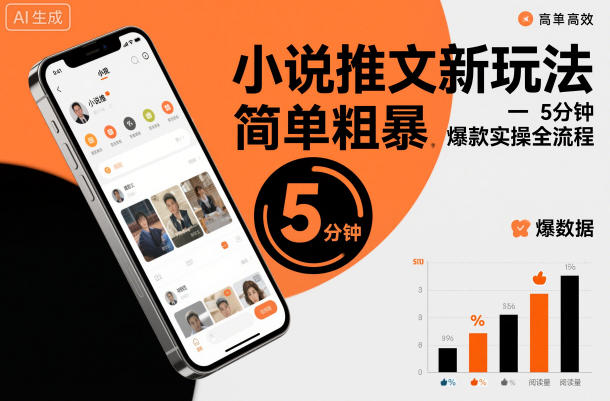 小说推文新玩法,简单粗爆,5分种一个爆款实操全流程-51云资源