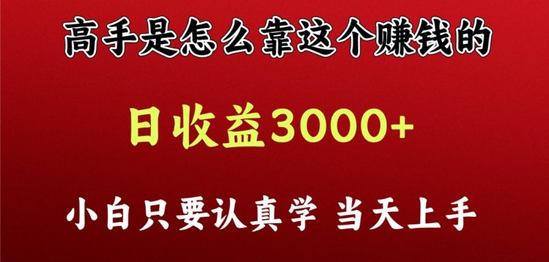 看高手是怎么赚钱的，一天收益至少3000 以上，小白当天上手-51云资源