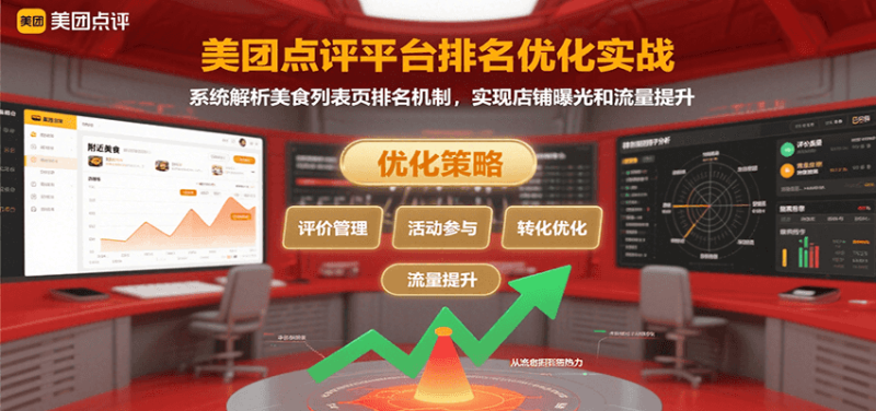 美团点评平台排名优化实战，系统解析美食列表页排名机制，实现店铺曝光和流量提升-51云资源