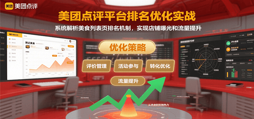 美团点评平台排名优化实战,系统解析美食列表页排名机制,实现店铺曝光和流量提升-51云资源