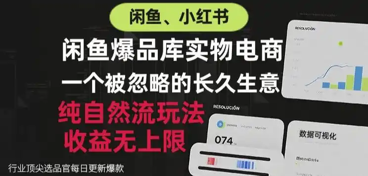 闲鱼小红书实物电商,纯自然流玩法,一个被忽略的长久生意,收益无上限【揭秘】-51云资源