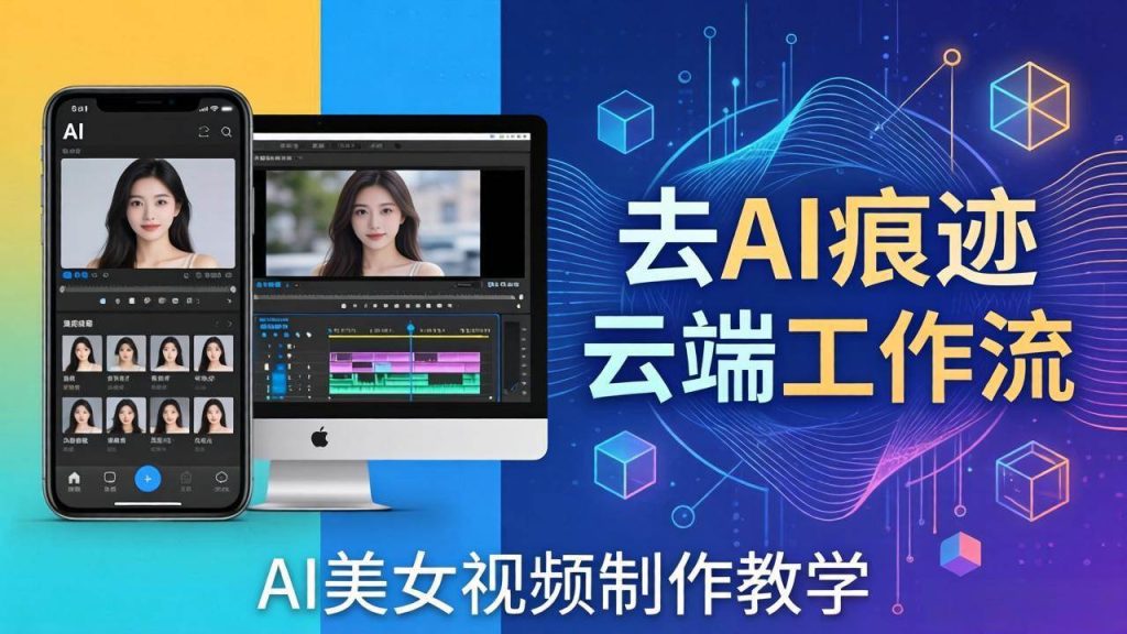 （17928期）AI美女视频制作教学：去AI痕迹，云端工作流出图，手机电脑均可，不需要配置-51云资源