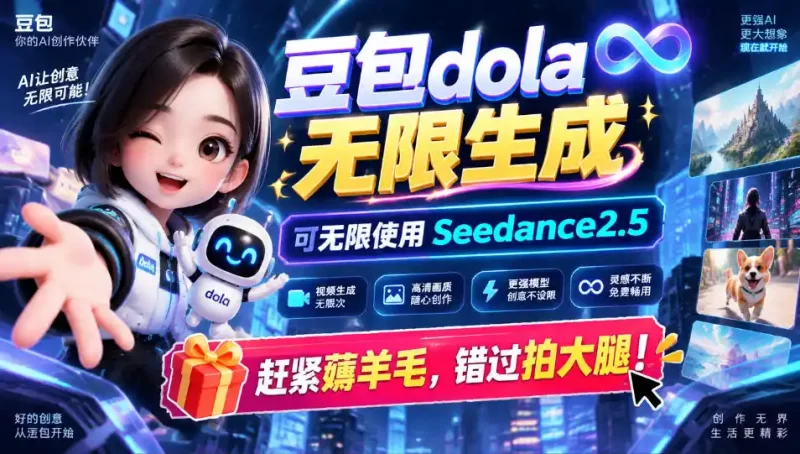 1029最新豆包dola无限生成技术,可以无限生成sseedance2.5,赶紧薅羊毛,和谐拍大腿-51云资源