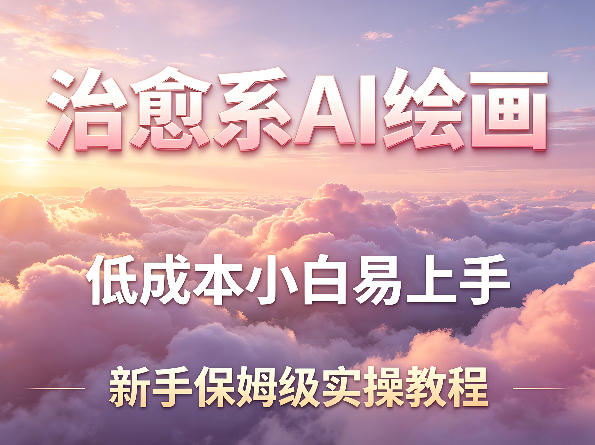 治愈系AI绘画提示词项目，低成本小白易上手，每天10分钟，新手保姆级实操教程-51云资源
