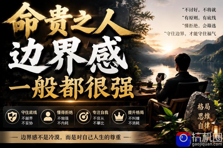 付费文章:命贵之人,边界感一般都很强