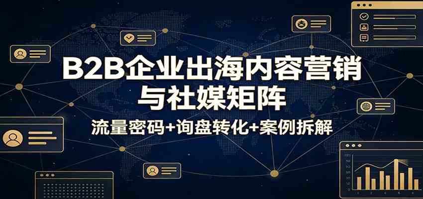 B2B企业出海内容营销与社媒矩阵:流量密码 询盘转化 案例拆解