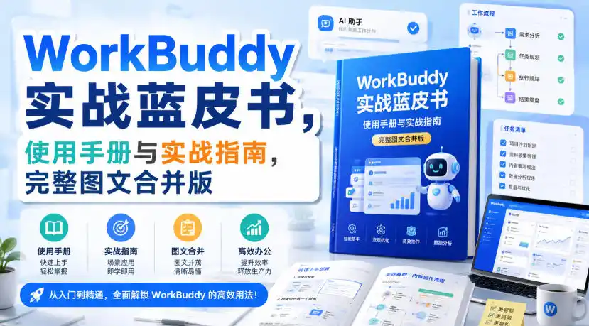 WorkBuddy实战蓝皮书,使用手册与实战指南,完整图文合并版-51云资源