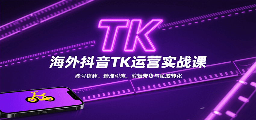海外抖音TK运营实战课：账号搭建、精准引流、剪辑带货与私域转化-51云资源
