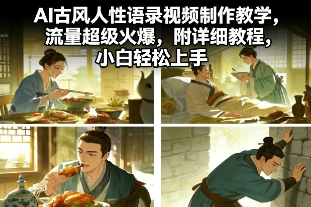 AI古风人性语录视频制作教学，流量超级火爆，附详细教程，小白轻松上手-51云资源
